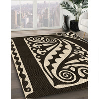 Patterned Camel Brown Rug, pat208brn