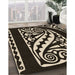 Patterned Camel Brown Rug in Family Room, pat208brn