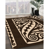 Patterned Light Copper Gold Rug, pat208org