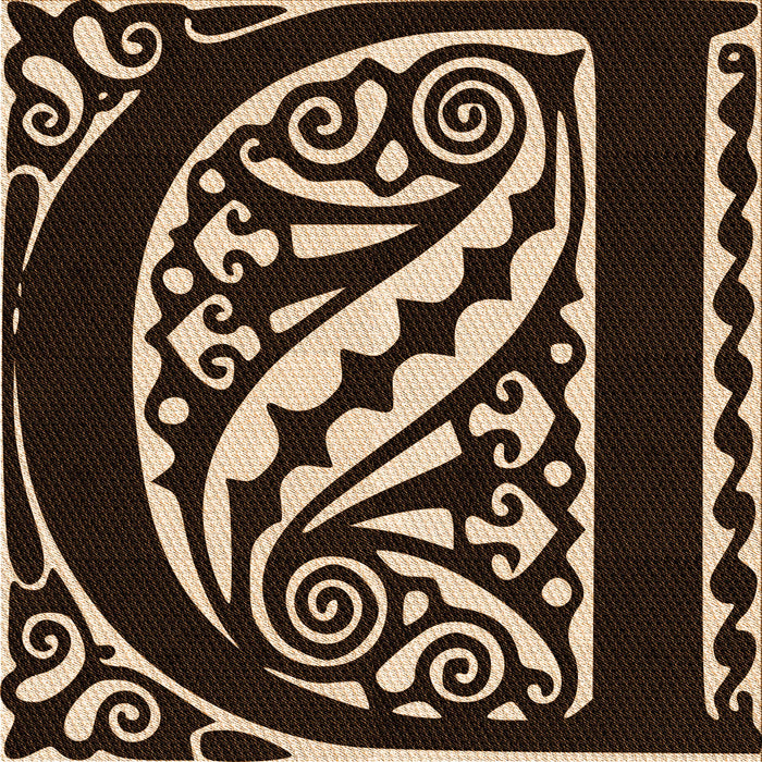 Round Patterned Light Copper Gold Rug, pat208org