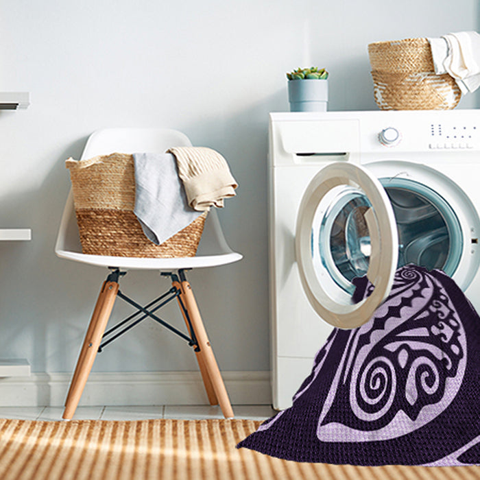 Machine Washable Transitional Deep Purple Rug in a Washing Machine, wshpat208pur