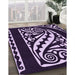 Machine Washable Transitional Deep Purple Rug in a Family Room, wshpat208pur