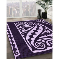 Patterned Deep Purple Rug, pat208pur