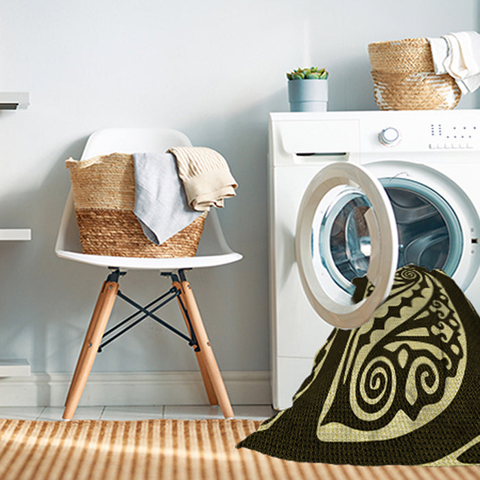 Machine Washable Transitional Midnight Gray Rug in a Washing Machine, wshpat208yw