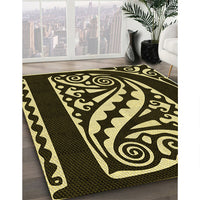 Patterned Midnight Gray Rug, pat208yw