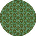 Square Patterned Green Rug, pat2080grn