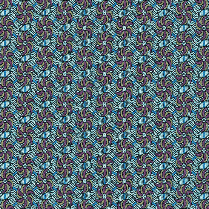 Round Patterned Medium Aqua Marine Green Rug, pat2080lblu