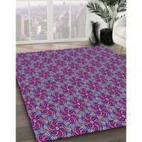 Patterned Purple Rug, pat2080pur