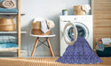 Machine Washable Transitional Denim Blue Rug in a Washing Machine, wshpat2081blu