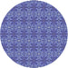 Square Patterned Denim Blue Rug, pat2081blu