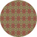 Square Patterned Red Brown Rug, pat2081brn