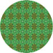 Square Patterned Lime Green Rug, pat2081grn