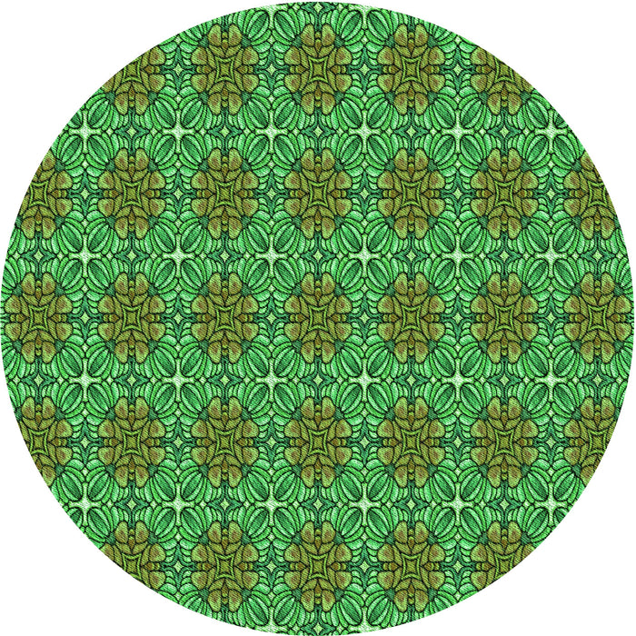 Square Machine Washable Transitional Lime Green Rug in a Living Room, wshpat2081grn