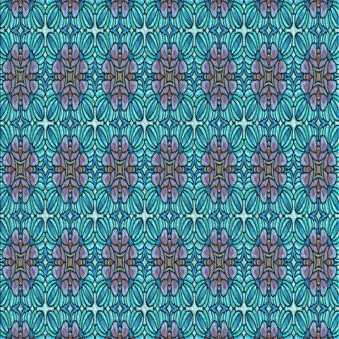 Machine Washable Transitional Blue Rug, wshpat2081lblu