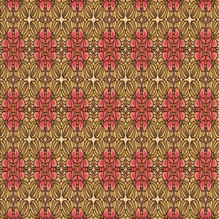 Patterned Orange Rug, pat2081org