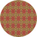 Square Patterned Orange Rug, pat2081org