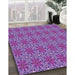 Machine Washable Transitional Purple Rug in a Family Room, wshpat2081pur