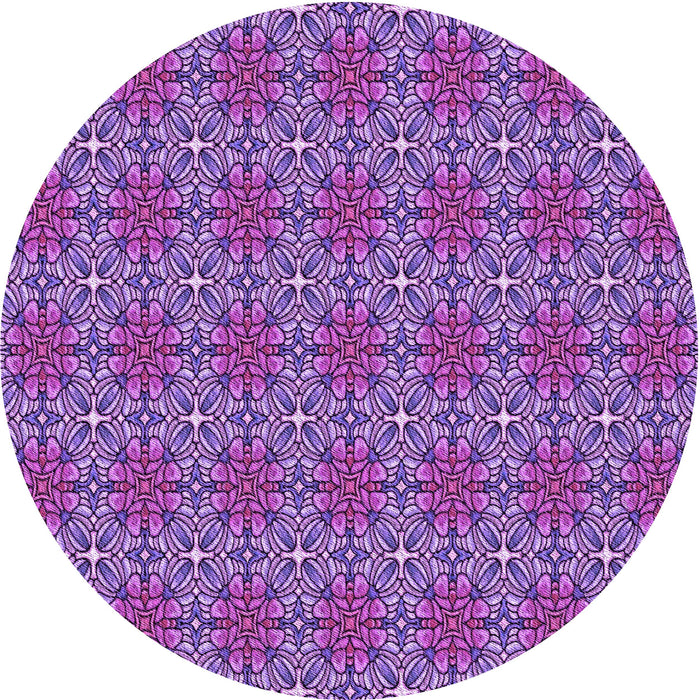 Square Patterned Purple Rug, pat2081pur