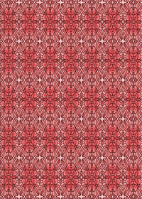 Machine Washable Transitional Red Rug, wshpat2081rd