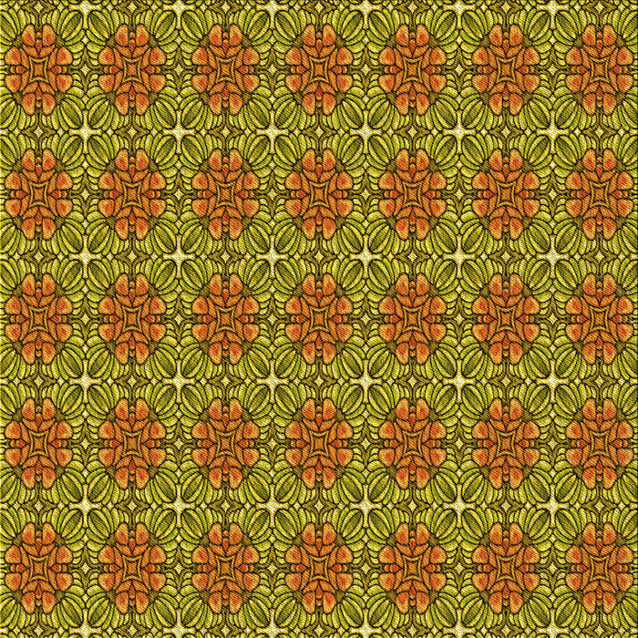 Round Patterned Yellow Rug, pat2081yw