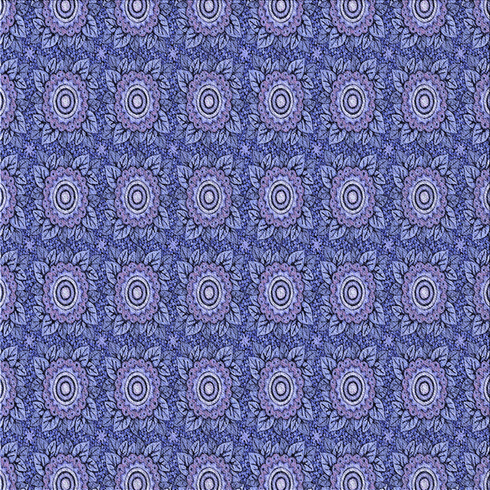 Round Patterned Sky Blue Rug, pat2082blu