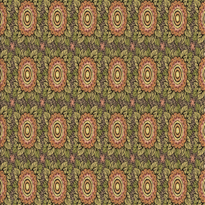 Patterned Orange Gold Rug, pat2082brn