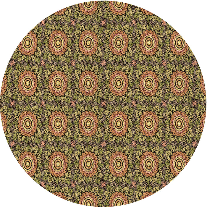 Square Machine Washable Transitional Orange Gold Rug in a Living Room, wshpat2082brn