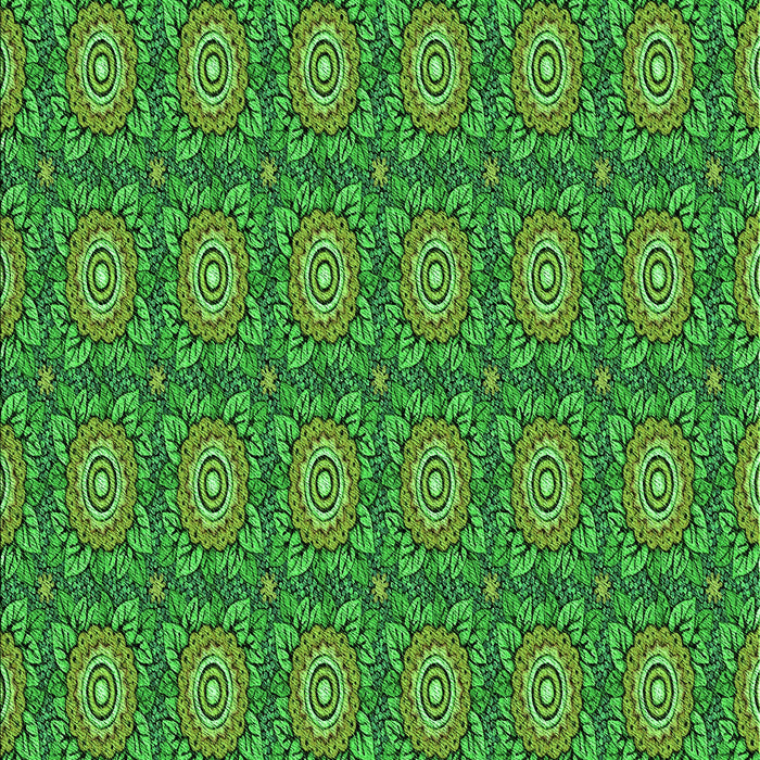 Machine Washable Transitional Deep Emerald Green Rug, wshpat2082grn