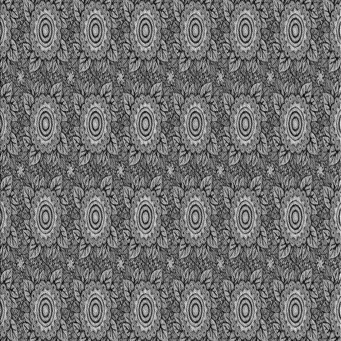 Patterned Black Rug, pat2082gry