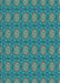 Patterned Turquoise Green Rug, pat2082lblu
