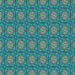 Round Patterned Turquoise Green Rug, pat2082lblu