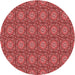 Square Patterned Red Rug, pat2082rd