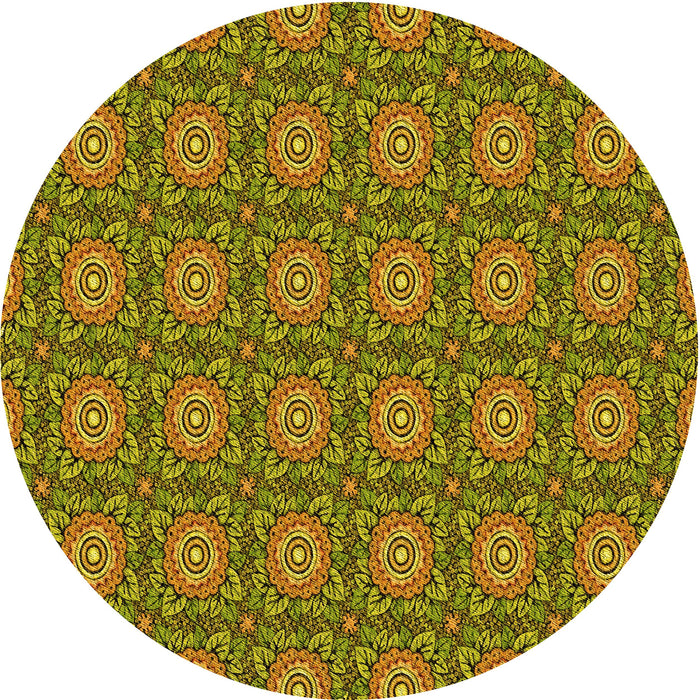 Square Machine Washable Transitional Dark Bronze Brown Rug in a Living Room, wshpat2082yw