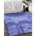 Machine Washable Transitional Sky Blue Rug in a Family Room, wshpat2083blu