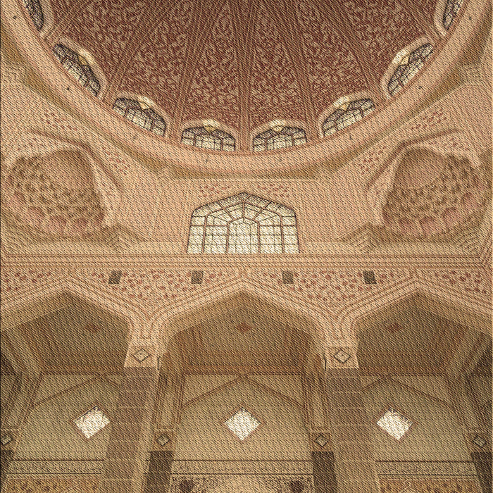 Patterned Saddle Brown Rug, pat2083brn