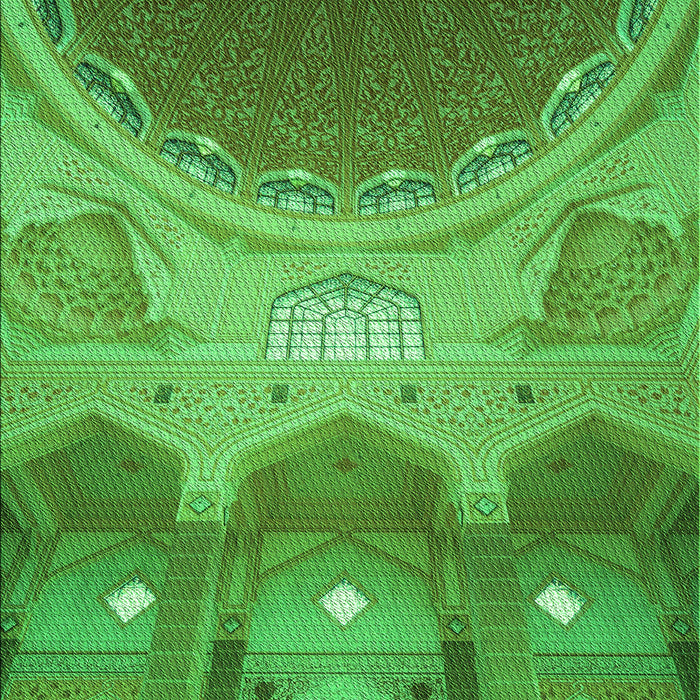 Patterned Neon Green Rug, pat2083grn