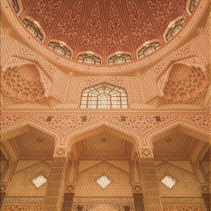 Patterned Orange Rug, pat2083org