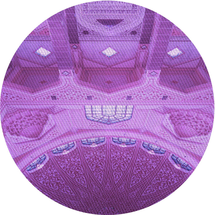 Square Patterned Purple Rug, pat2083pur