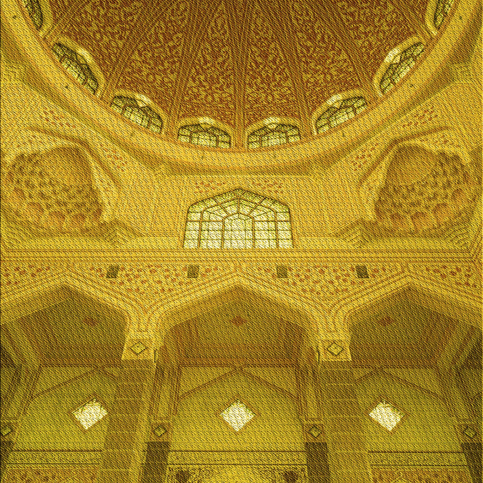 Machine Washable Transitional Dark Bisque Brown Rug, wshpat2083yw