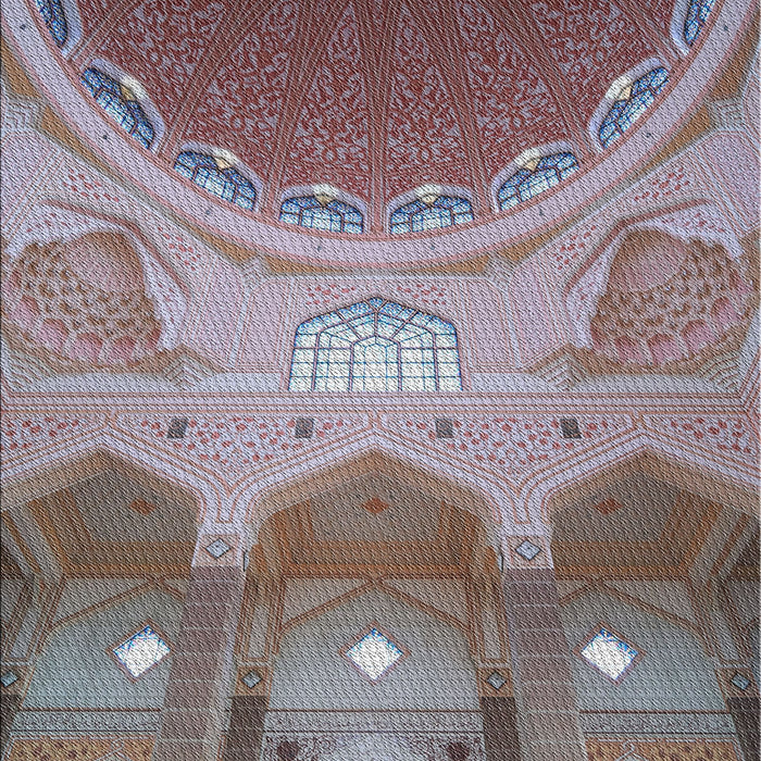 Machine Washable Transitional Velvet Maroon Purple Rug, wshpat2083