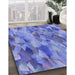 Machine Washable Transitional Sky Blue Rug in a Family Room, wshpat2084blu