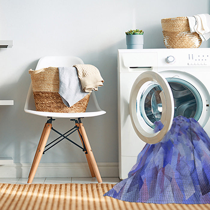 Machine Washable Transitional Sky Blue Rug in a Washing Machine, wshpat2084blu