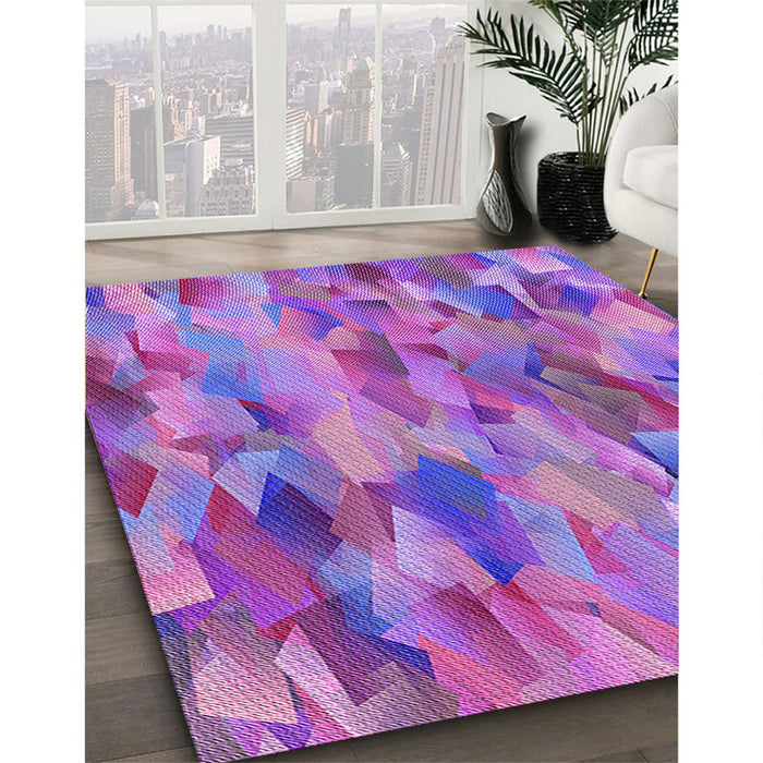 Machine Washable Transitional Purple Rug in a Family Room, wshpat2084pur