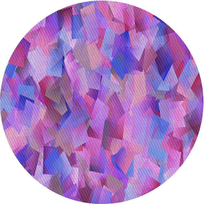 Square Patterned Purple Rug, pat2084pur