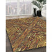 Machine Washable Transitional Red Brown Rug in a Family Room, wshpat2085brn