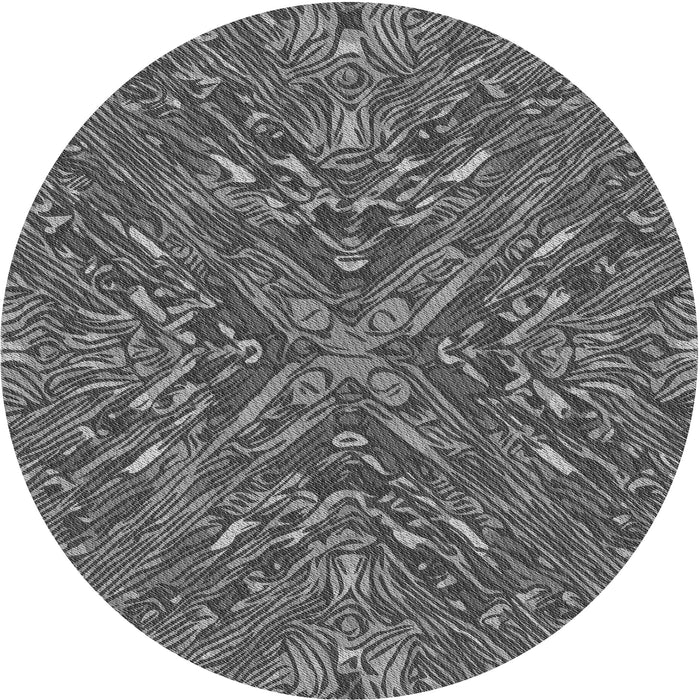 Square Machine Washable Transitional Gunmetal Gray Rug in a Living Room, wshpat2085gry