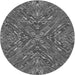 Square Patterned Gunmetal Gray Rug, pat2085gry