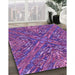 Patterned Dark Magenta Purple Rug in Family Room, pat2085pur