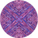 Square Patterned Dark Magenta Purple Rug, pat2085pur