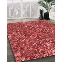 Patterned Red Rug, pat2085rd